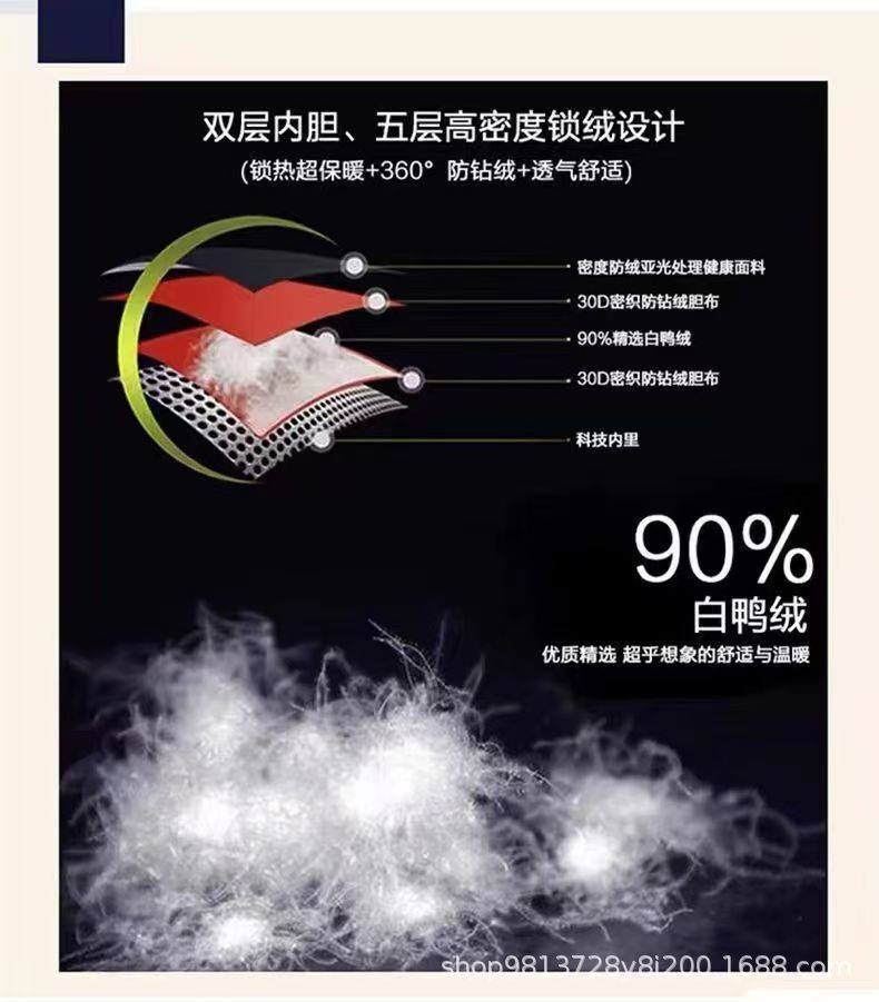 莆田正确美版1996北羽绒服外套白鸭绒防风保暖情侣时尚百搭面包服详情5