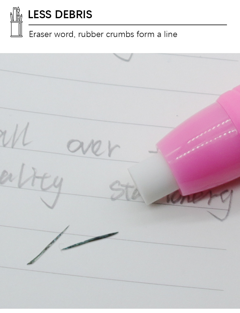 High-quality TPR material erasers for student stationery, 4-color mixed office and school erasers pic 2