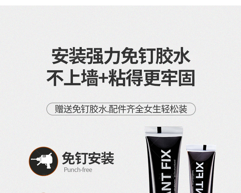 Bathroom storage rack, perforation-free space aluminum towel rack, toilet and bathroom storage, bath towel rack, bathroom hardware hangers pic 11