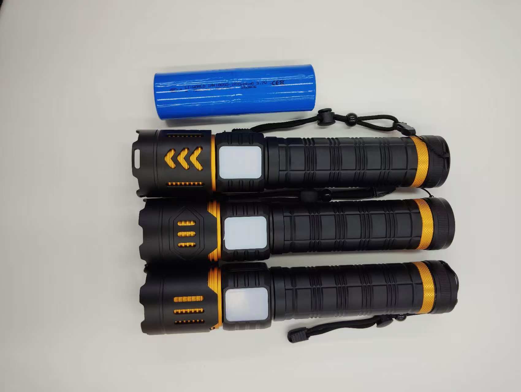 White laser flashlight, telescopic zoom, ultra-bright, long-lasting battery, electric display work light, strong light, outdoor lighting flashlight pic 16