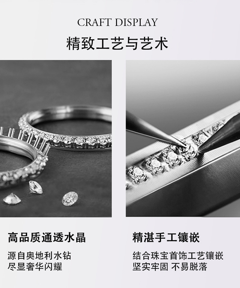 跨境手表满天星女士18K星座金镶钻表小盘防水石英奥地利钻女手表详情14