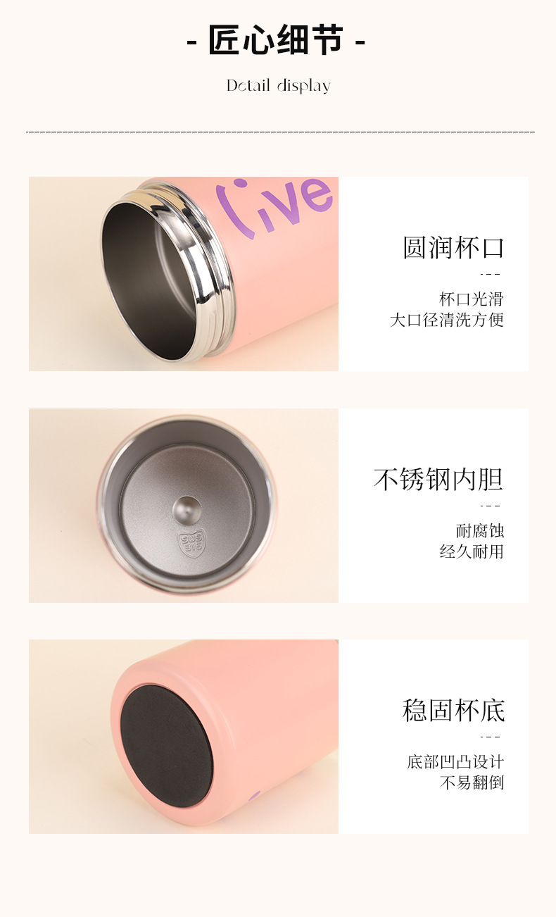 New 304 stainless steel ton-ton cup, outdoor portable double-drinking straw cup, double-layer vacuum, high appearance level insulated cup pic 11