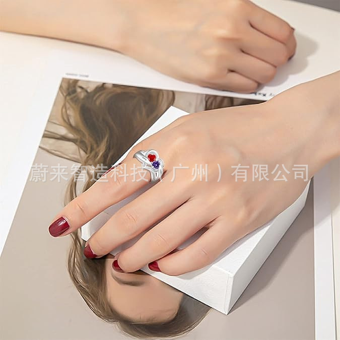 Anillo de plata de ley personalizado s925 anillo de mujeres diseño de alto nivel sentido de la moda europea y americana cross-border accesorio personalidad rotulada decoración de la mano pic 3