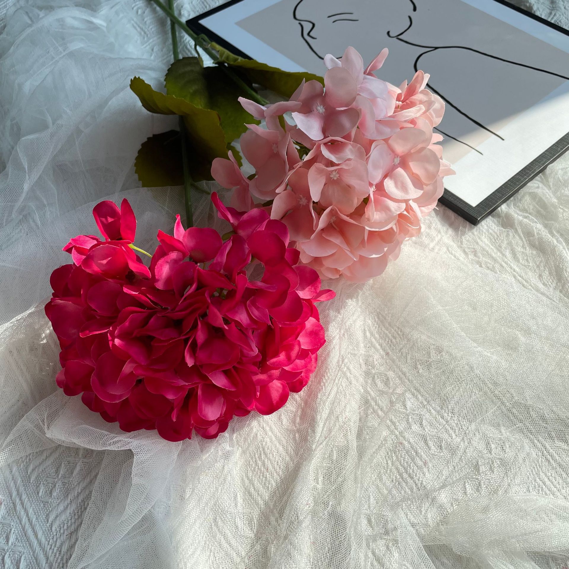 DIY single hydrangea artificial flower, wedding macarons, hydrangea wall, wedding decoration items, road guide, arch flower arrangement pic 3