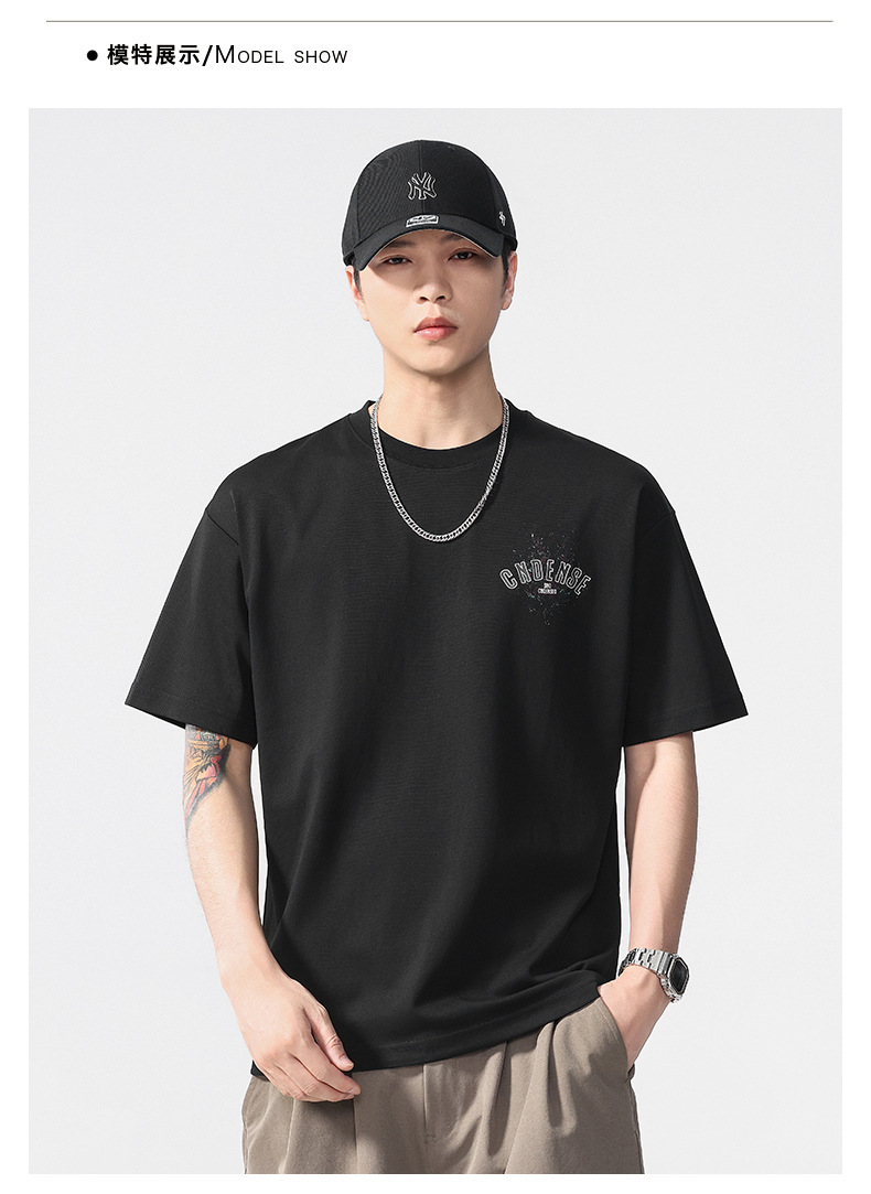 Summer new graffiti painting loose short-sleeved T-shirt for men 2025 Thin casual printed half-sleeved T-shirt pic 6