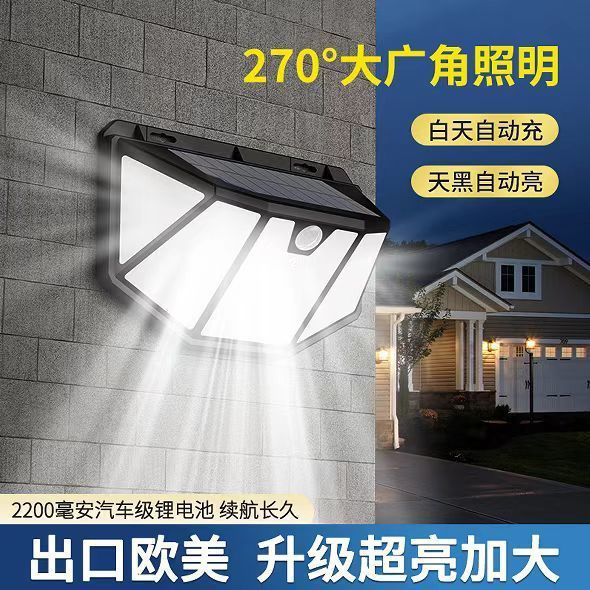 Human body sensor lamps, solar hanging lamps, waterproof street lamps, solar garden lamps, ultra-bright wall lamps for household and outdoor lighting pic 1