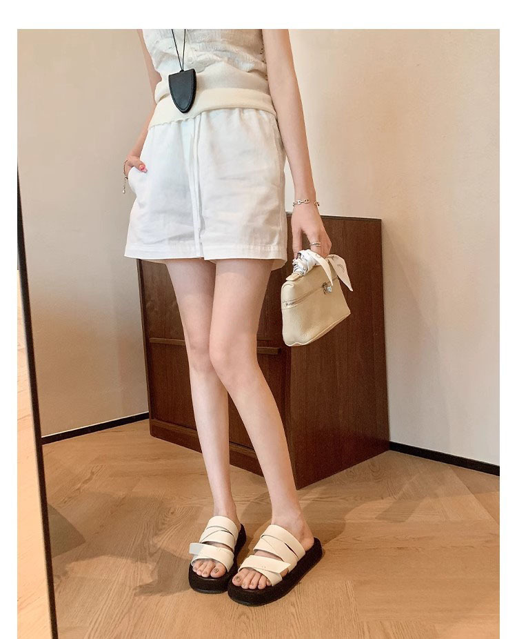 绕带拖~方头厚底交叉绑带凉拖女外穿夏季松糕底休闲沙滩一字拖鞋详情6