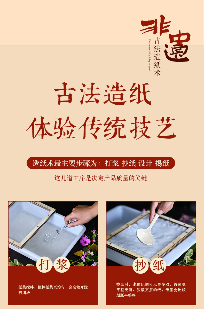 益智手工套装亲子古法造纸材料包干花纸浆玩具工艺品礼品木质工艺品详情6