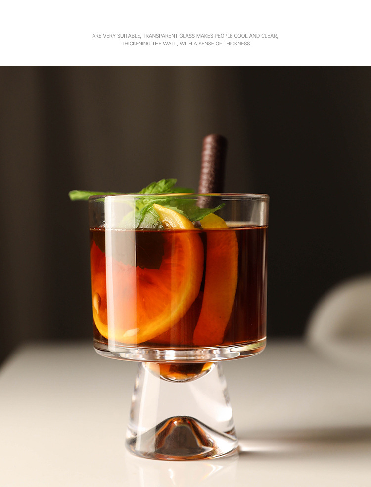 创意ins透明高脚雪山玻璃杯咖啡杯雪糕杯冷饮果汁杯冰淇凌杯详情10