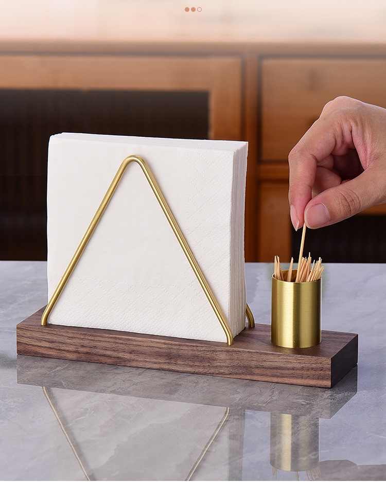 Solid wood creative vertical tissue holder, coffee shop, hotel, restaurant, milk tea shop, napkin holder, simple table tissue seat pic 11