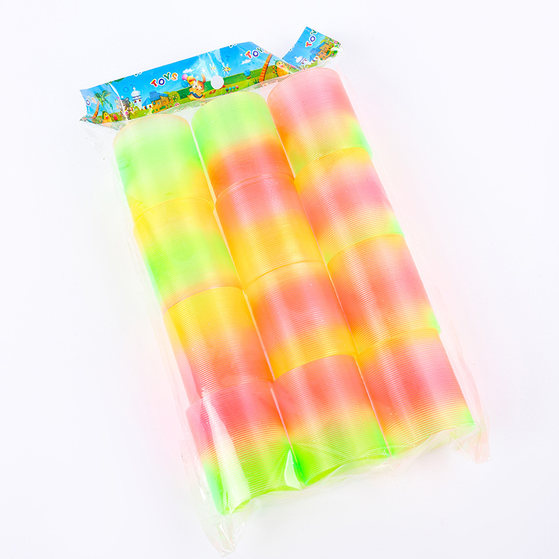 魔力彩虹圈迷你笑脸3.2x3.5CM叠叠乐七彩弹簧圈儿童玩具工厂批发详情17