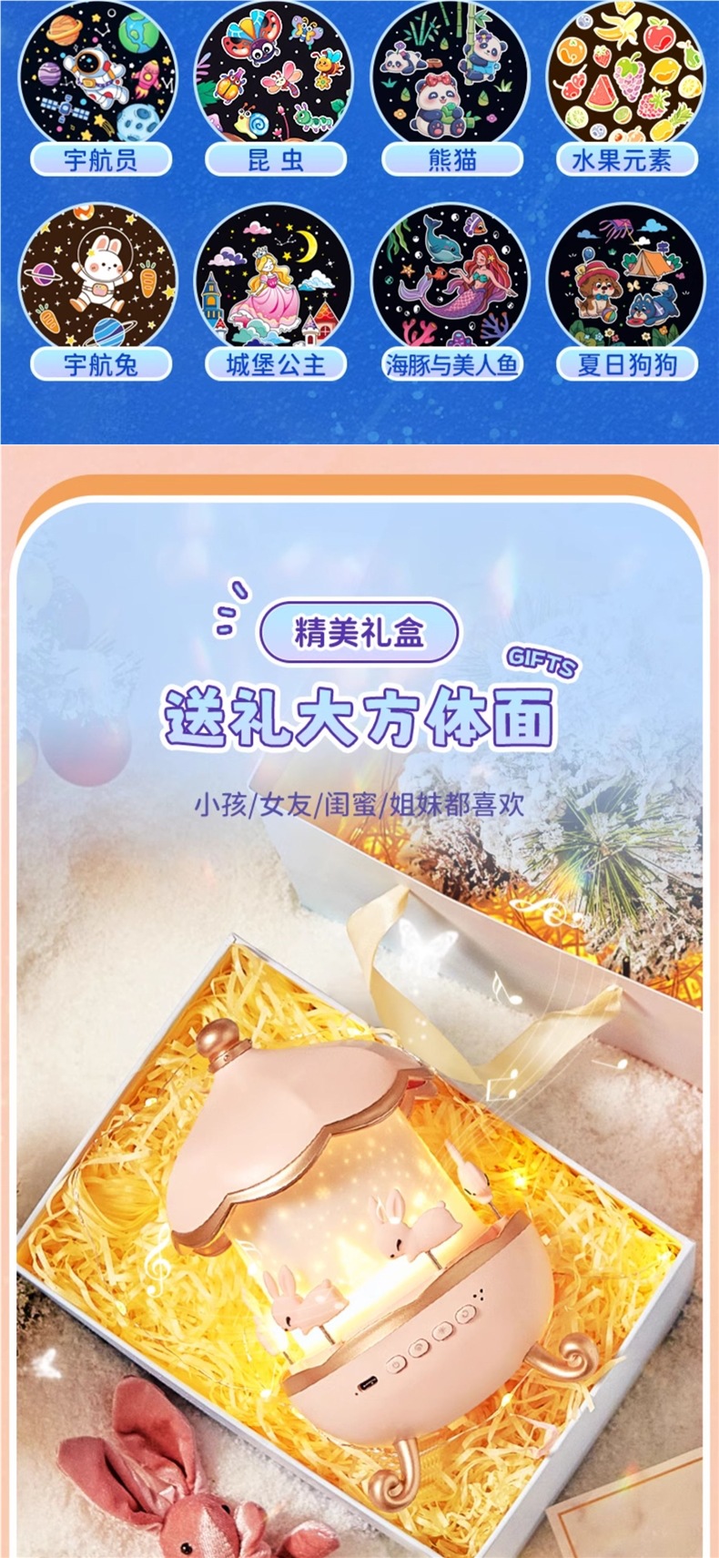 女孩子儿童玩具2025爆款生日礼物3岁4以上小女童的5星空6投影灯10详情6