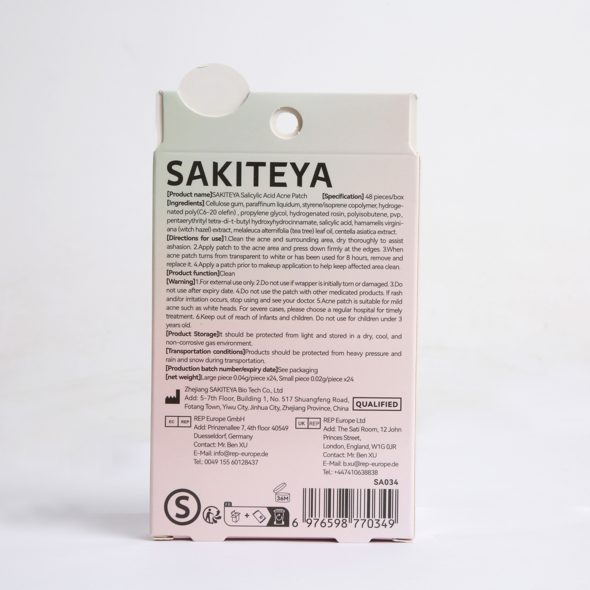 跨境出口英文痘痘贴隐形遮瑕透明日夜用48粒水杨酸超薄组合祛痘贴详情9