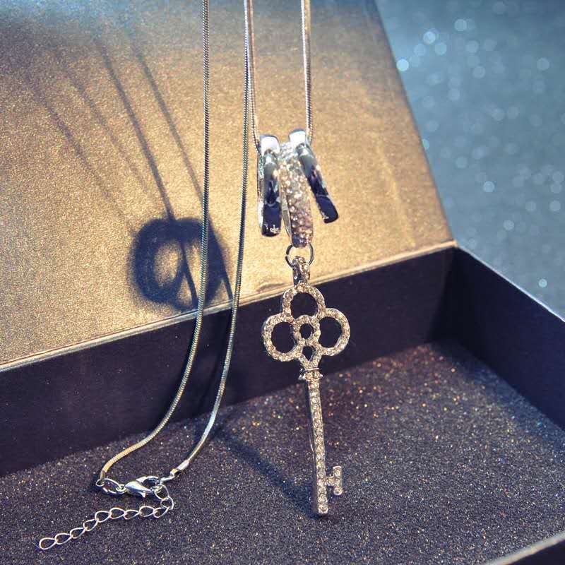 欧美跨境时尚毛衣链女高级感轻奢长项链小众个性百搭秋冬饰品挂件详情15