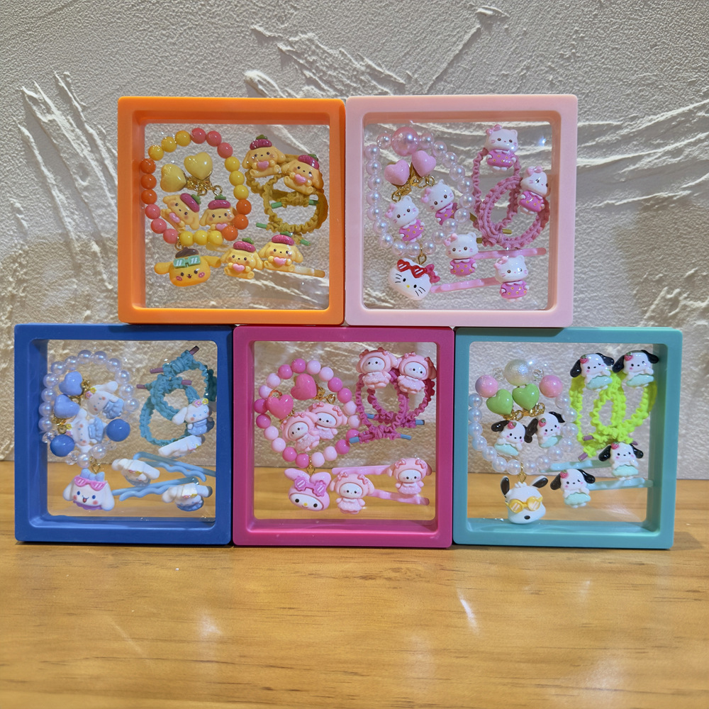 热卖儿童手链卡通库洛米礼盒女孩公主戒指女童生日礼物宝宝首饰盒详情23