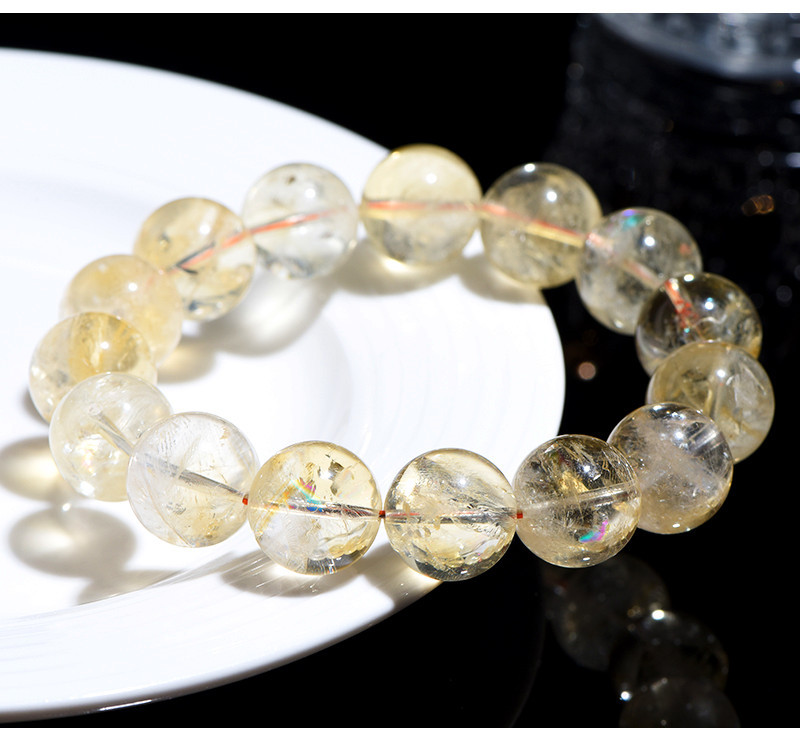 Jiuya Crystal Natural Yellow Asai Bracelet, Asai Stele Yellow Crystal, Asai Rainbow Crystal Bracelet wholesale pic 16
