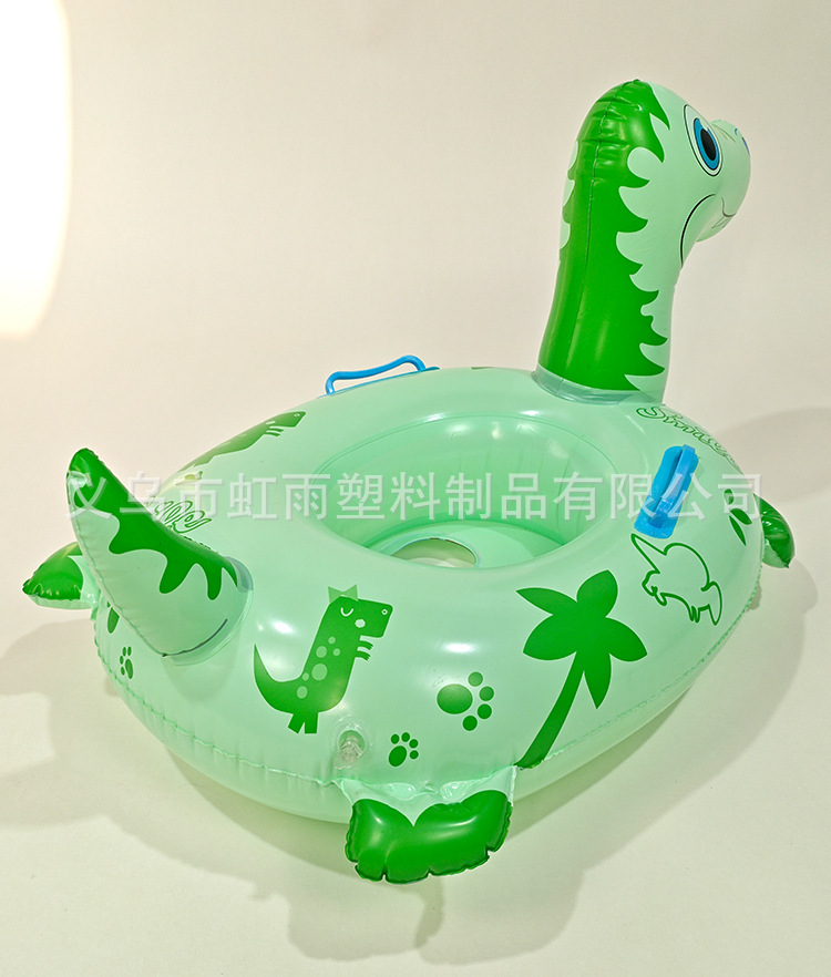 新款现货动物坐圈儿童游泳圈 恐龙坐艇卡通坐骑圈 带把手水上泳圈详情6