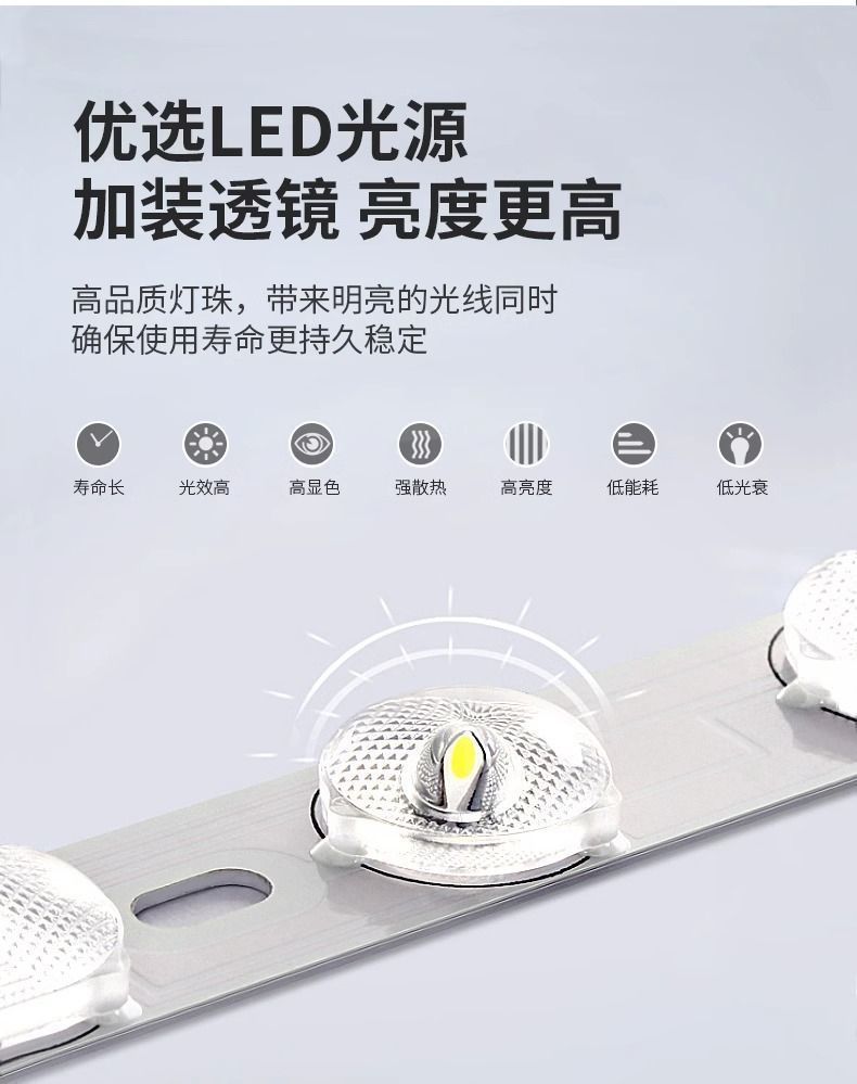 新款双层钻现代简约大气轻奢客厅灯LED卧室吸顶灯主卧灯餐厅主灯详情6