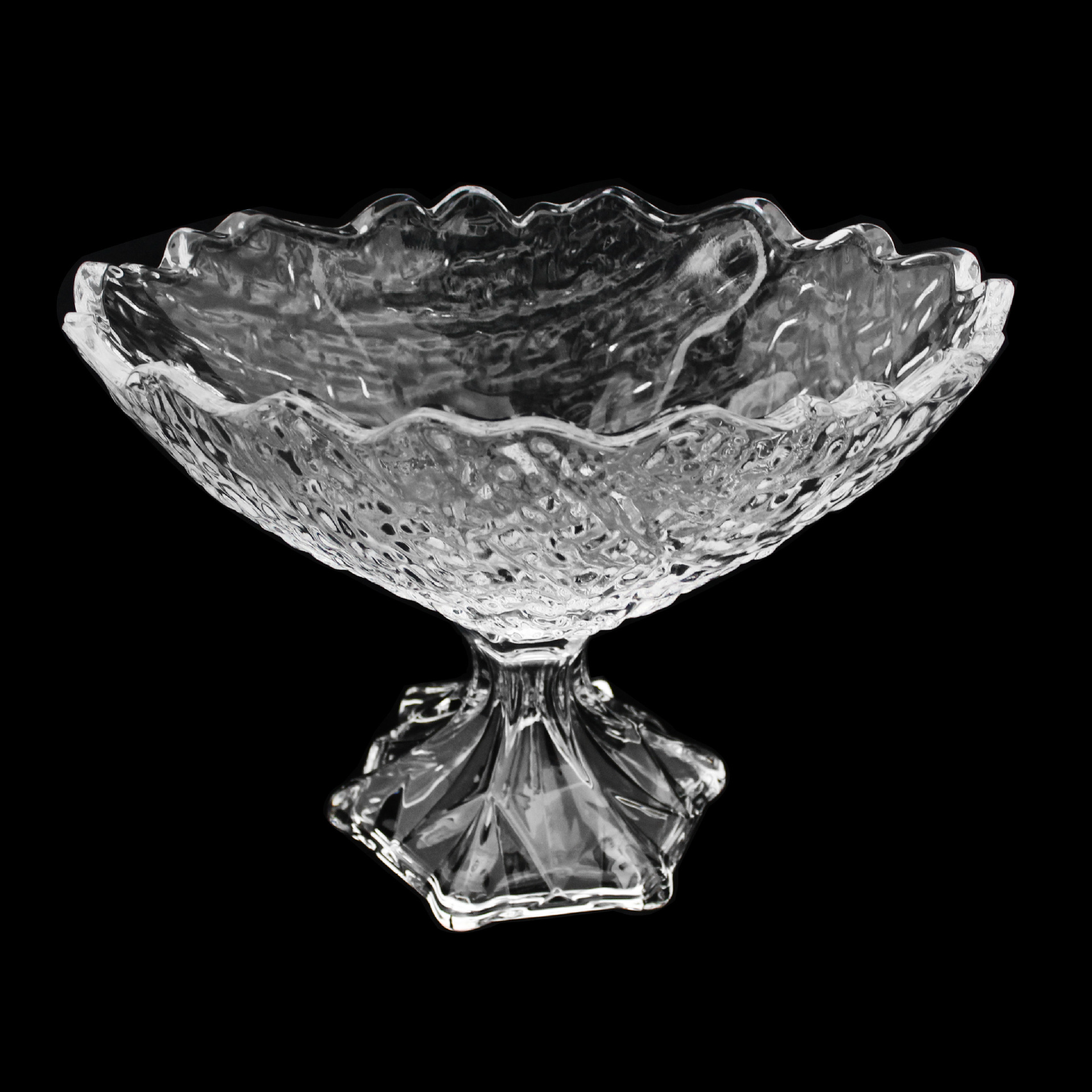 The new cross-border 2024 glacier bark glass fruit plate, fruit blue fruit bucket, kitchen and living room ornaments are selling well pic 7