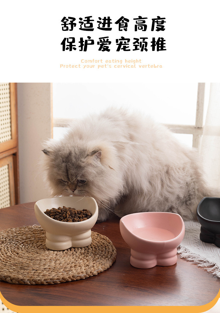 Pet colored ceramic bowls, pet feeding bowls, pet supplies, pet automatic water dispensers, dog bowls, pet feeders, pet tableware, pet feeding supplies, durable and easy to clean pic 6