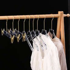 网红塑料仿亚克力衣架服装店透明轻奢高档衣服架衣挂裤架裤夹批发详情14