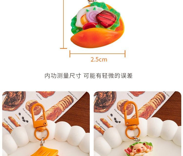 食玩小面包挂件点心仿真食物小饰品钥匙扣卡通明星挂包包学生玩具详情4