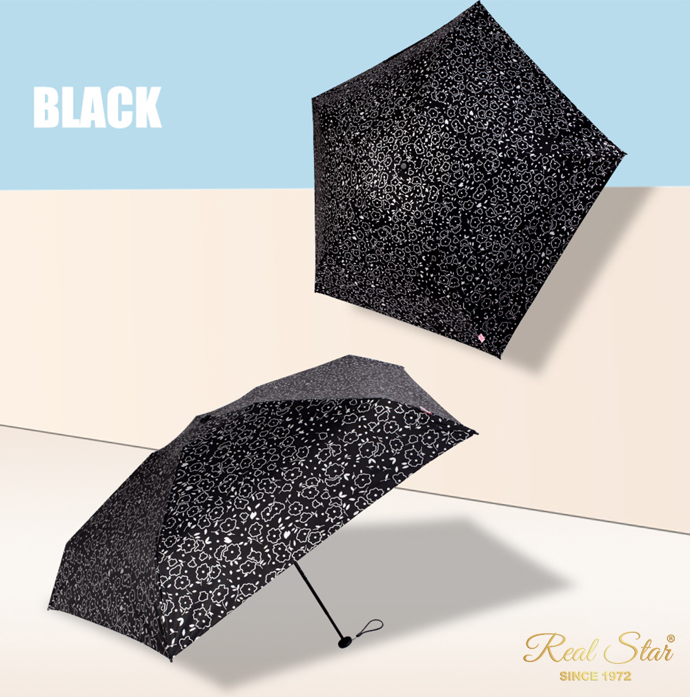 New 5-fold lightweight sun umbrella, 5-bone manual folding mini umbrella, plain printed sunshade pocket umbrella pic 10