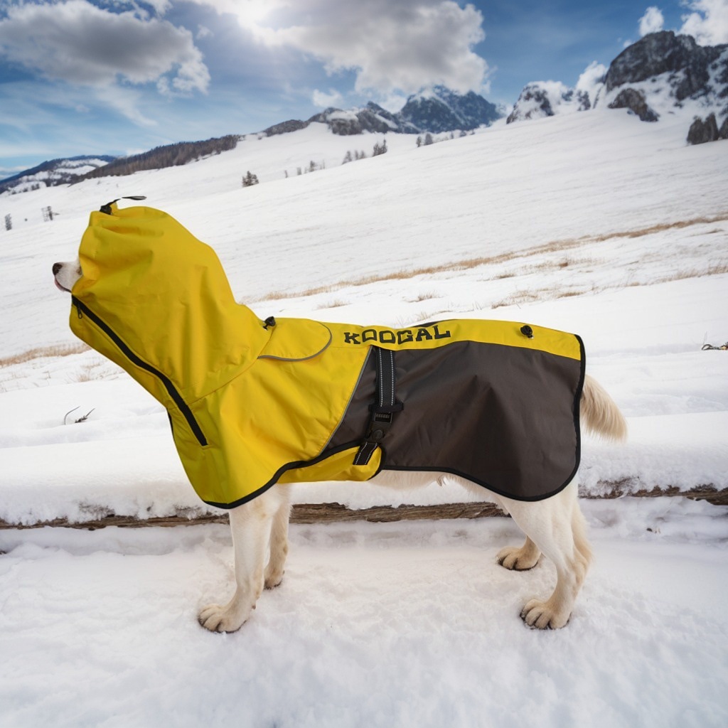 Pet clothing, pet windbreaker, double-layer waterproof and windproof outer layer, warm and extended neck cap, dog windbreaker pic 13