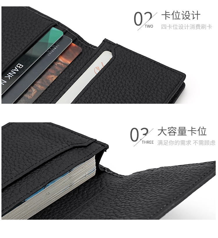 Multi-functional business card case, card holder, business and leisure, top layer cowhide small card case, large capacity storage for men and women, coin purse pic 11