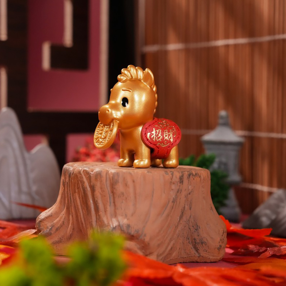 镇澜宫2026年马年新款运富马金属摆件运财马摆件木马摇马玩具详情3
