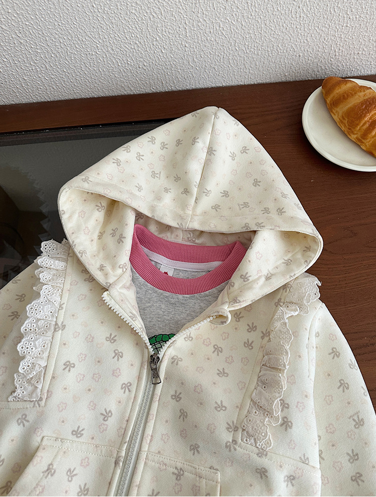 女童外套春秋季2025新款儿童洋气连帽卫衣女宝宝长袖上衣开衫春装详情10