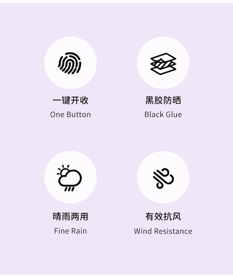 自动雨伞厂家广告礼品伞晴雨两用伞折叠抗风太阳伞印刷logo三折伞详情41