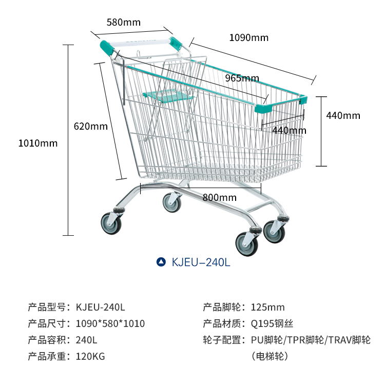 #热卖促销款欧式商场购物车超市手推车铁制推车老人购物车小推车详情12