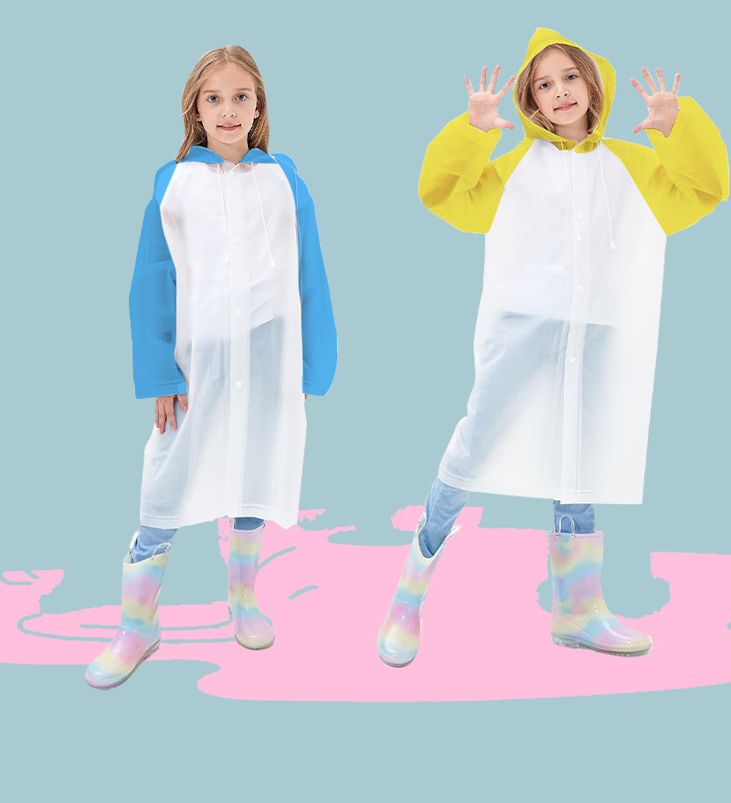 儿童专用EVA雨衣男女童儿童雨衣加厚中小学生连衣雨披旅游便携式详情10