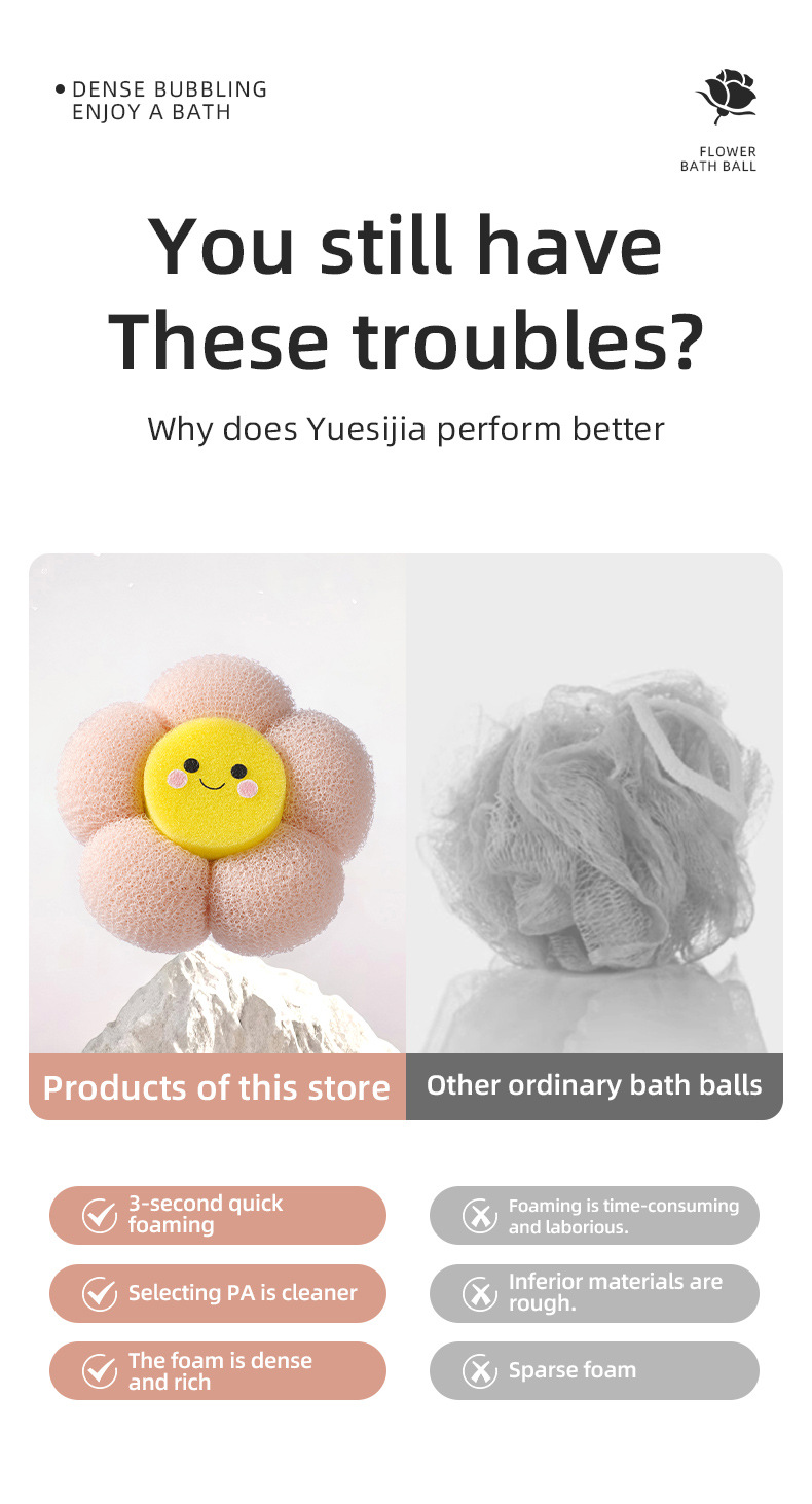Yuesi home patented flower-shaped dense milk foam SPA bath详情3