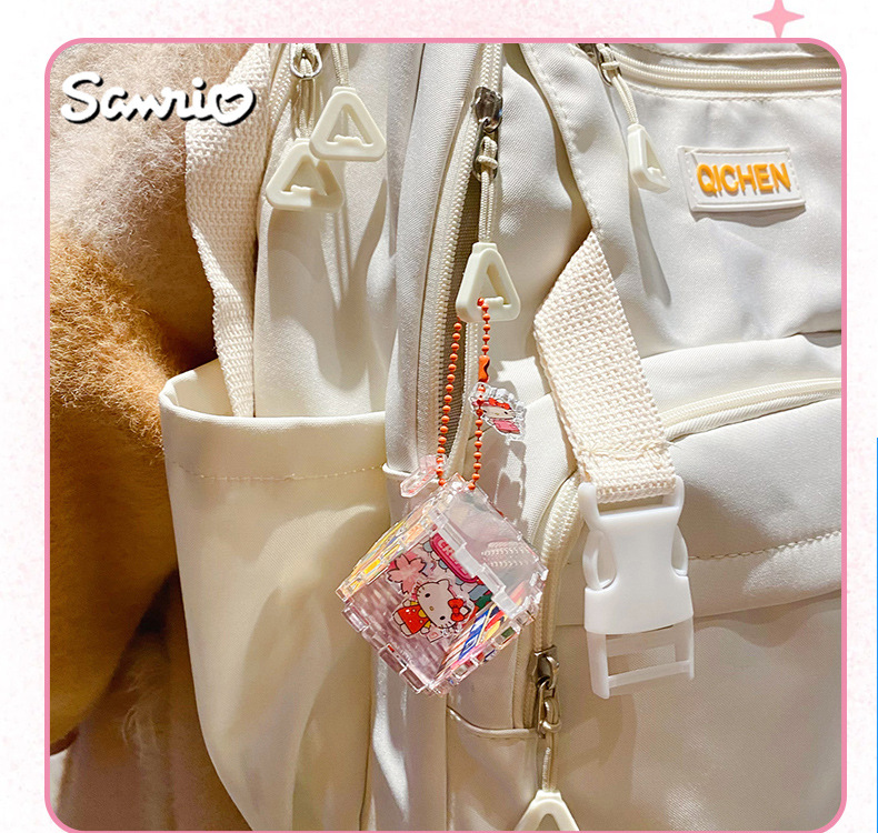 正版三丽鸥家族迷你世界钥匙扣可爱玩偶创意拼接魔方装饰背包挂件详情15