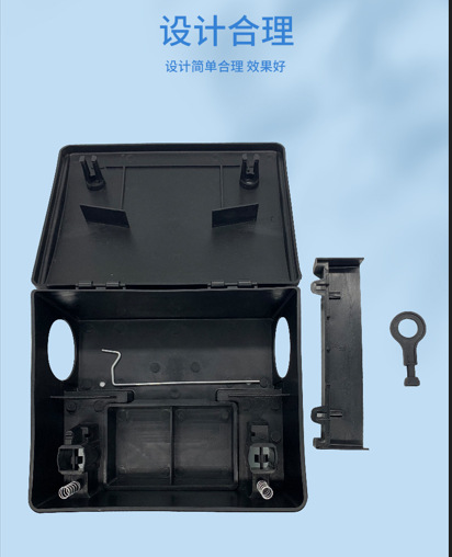 3-021 双锁鼠盒25公分大尺寸带锁毒饵盒毒鼠盒诱饵站塑料鼠屋c35详情2