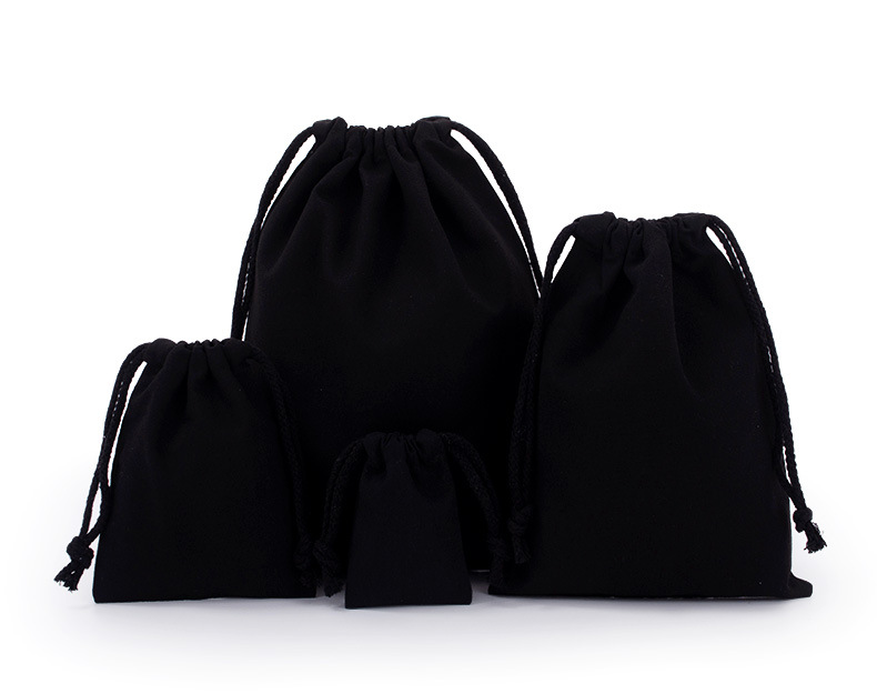 Wholesale and in-stock white drawstring cotton drawstring bags, blank eco-friendly gift packaging, storage canvas drawstring bags pic 28