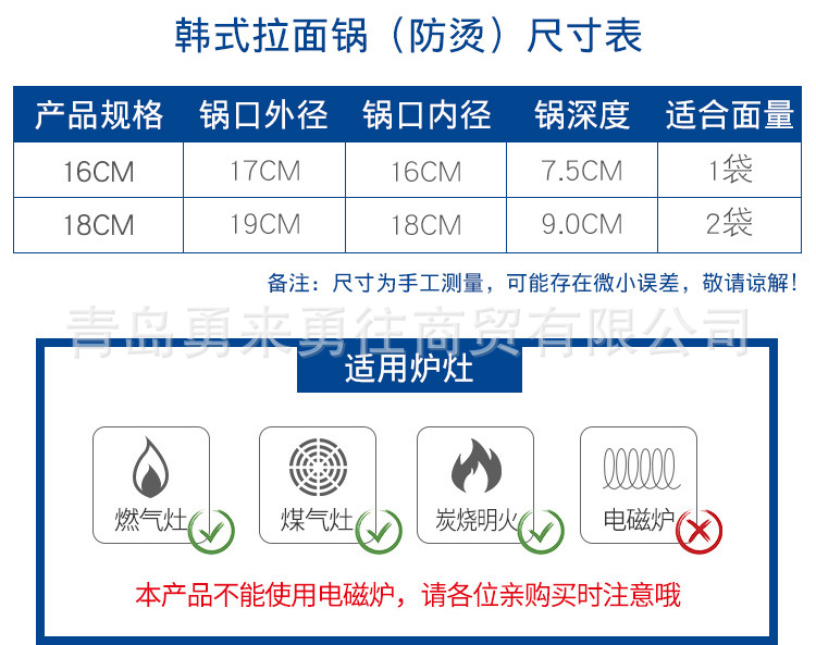 韩式拉面锅泡面锅韩国黄铝锅方便面锅韩剧汤锅伴手礼锅厂家批发详情26