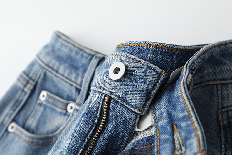 2025春款摩登复古水洗牛仔裤 显高显腿长高腰宽松百搭直筒阔腿裤详情20