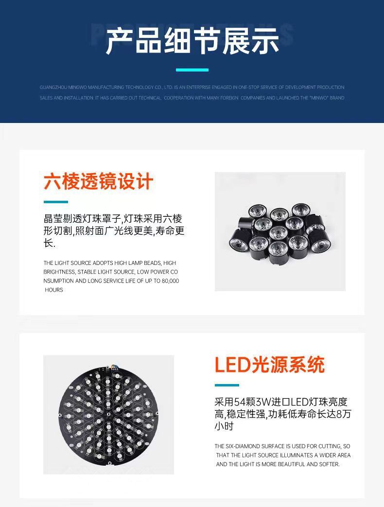 54颗3W全彩帕灯舞台灯led染色灯婚礼宴会厅直播舞台灯光秀频闪详情12