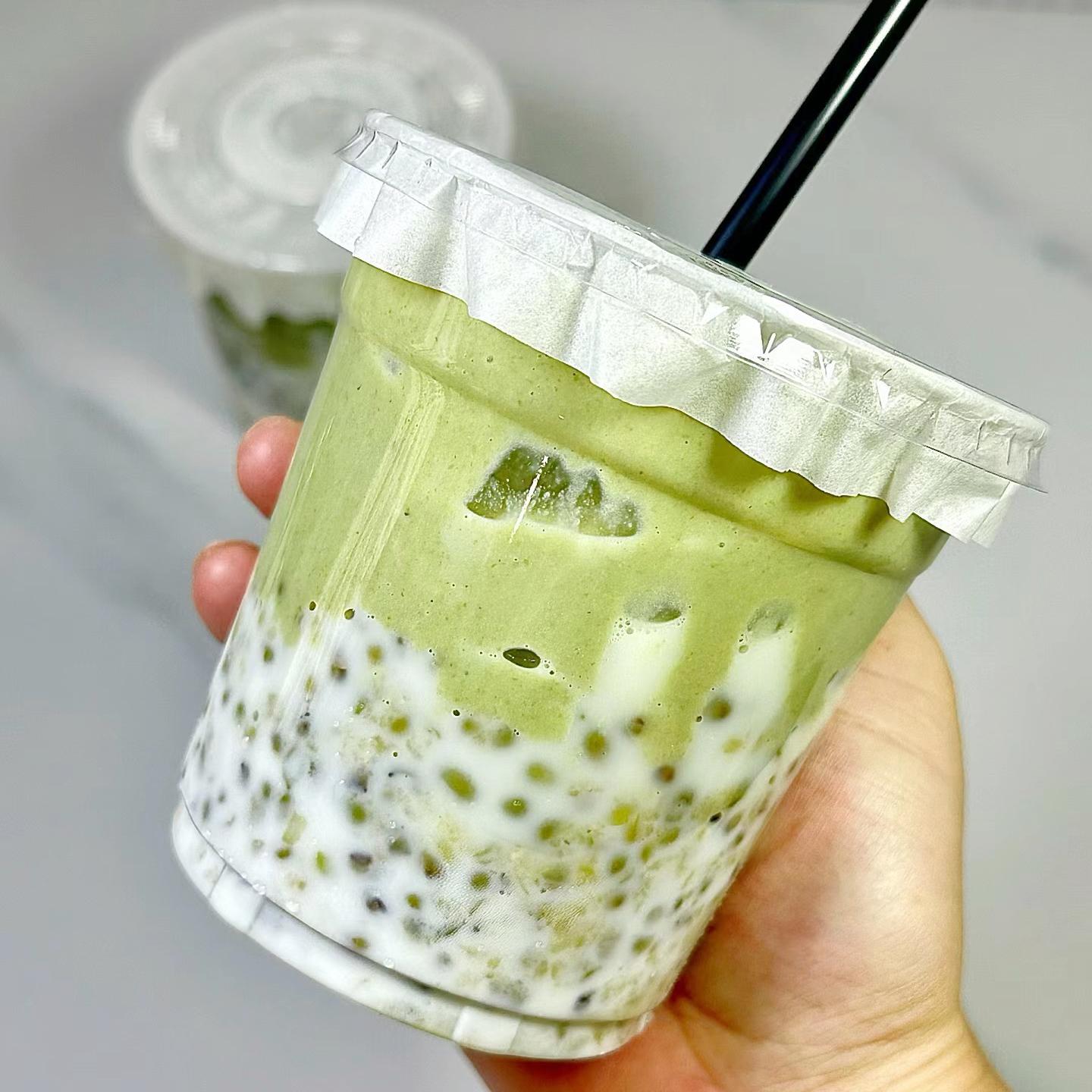 绿豆牛乳冰沙杯子一次性奶茶杯咖啡杯绿豆冰打包塑料杯子加厚pet详情6