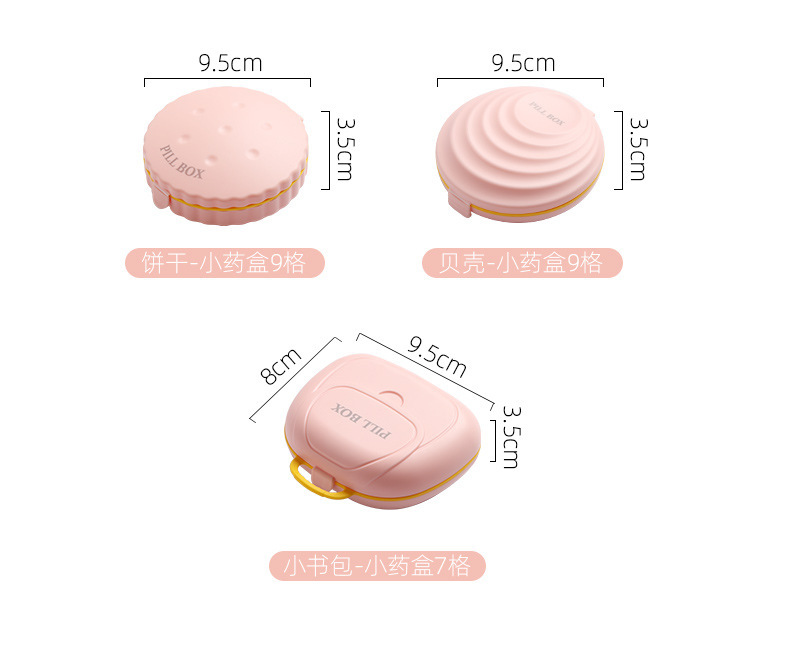 Sealed moisture-proof multi-compartment small medicine box, household mini portable medicine box, pill packaging factory direct supply, cross-border pic 2