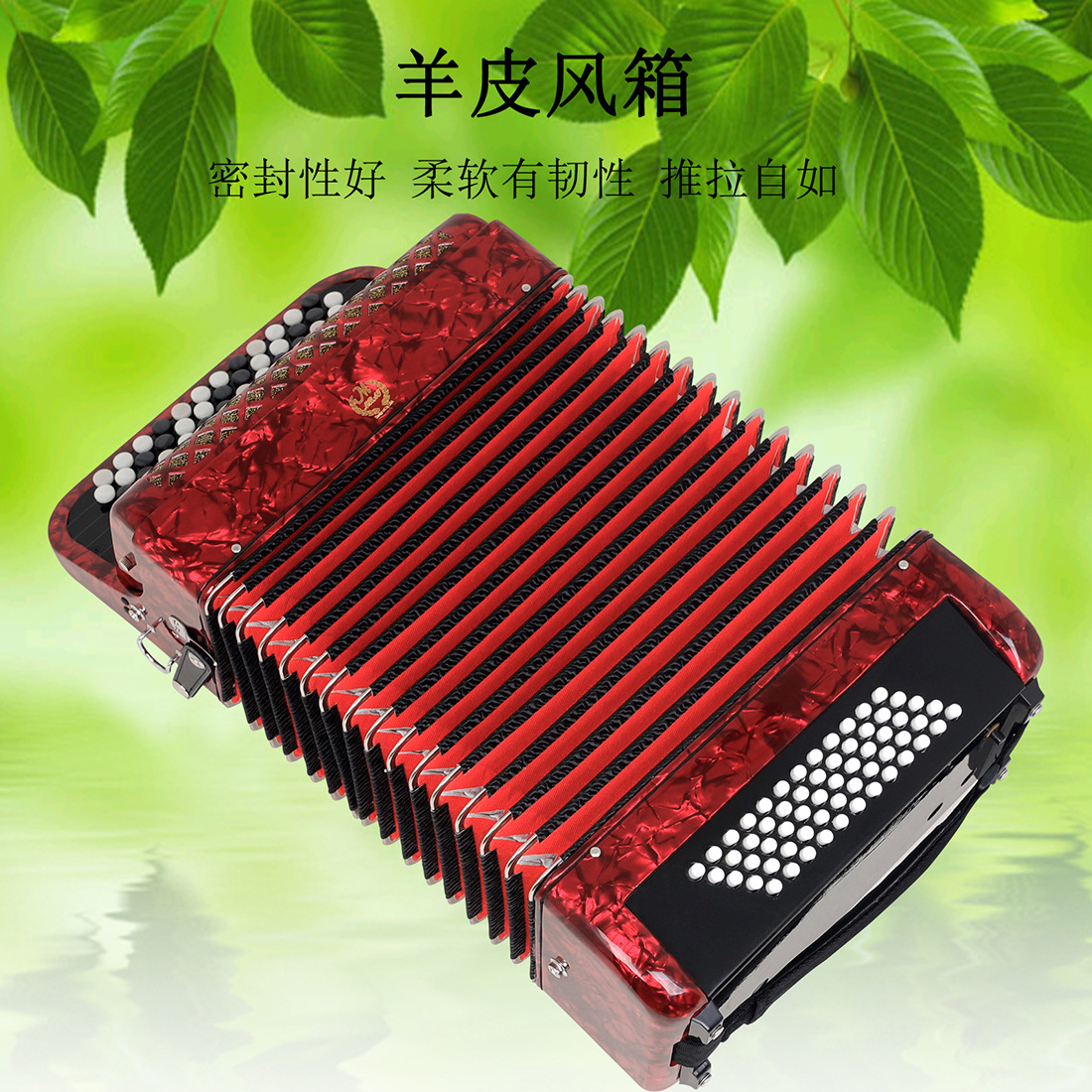 The Mebet 62-key 60-bass-Bayan accordion is a professional key-button accordion for beginners and performance instruments pic 4