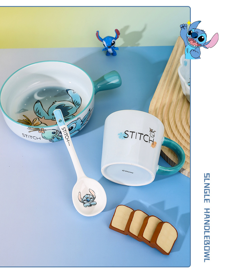 Stilzi Ceramic Tableware Set, cartoon handle bowl, ceramic salad bowl, cute rice bowl, personalized bowl and chopsticks gift box set pic 17
