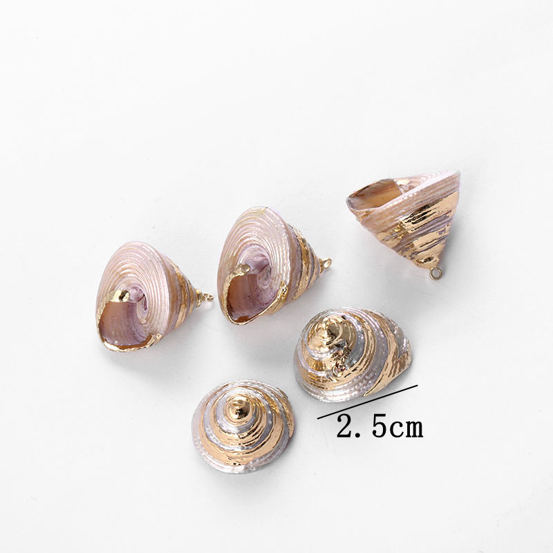 Gold-rimmed natural shell popular bracelet accessories, small conch light luxury, niche semi-finished diy accessory materials pic 7
