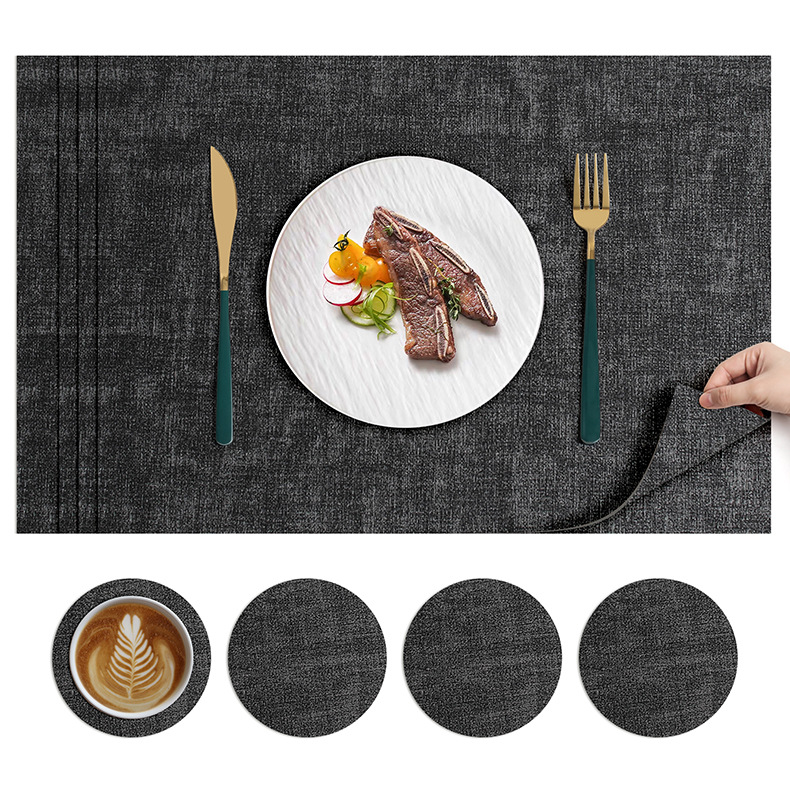 北欧ins风餐垫皮革桌垫防烫垫餐桌隔热垫碗垫高级感餐盘垫茶杯垫详情42