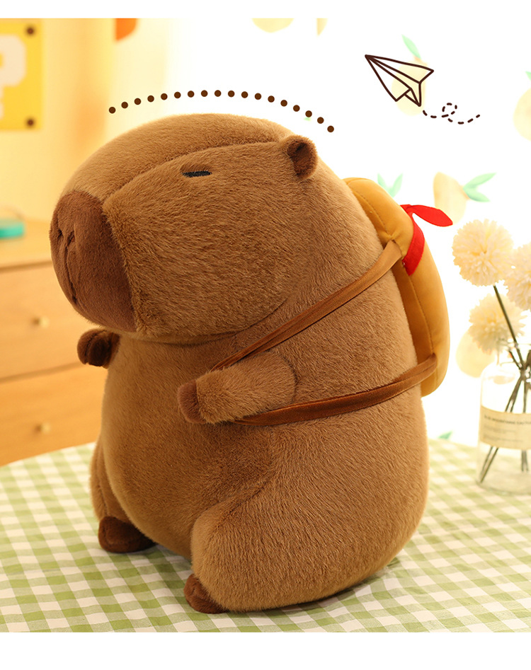 外贸新品卡皮巴拉公仔卡通烘焙系列水豚毛绒玩具抱枕娃娃机兑换品详情26