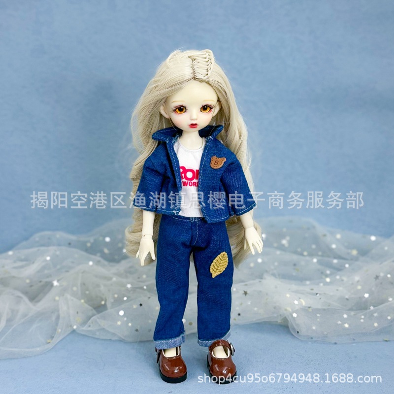 6分bjd娃衣30厘米洋娃娃换装衣服连衣裙毛线纽扣鬼妈妈玩偶套装详情22