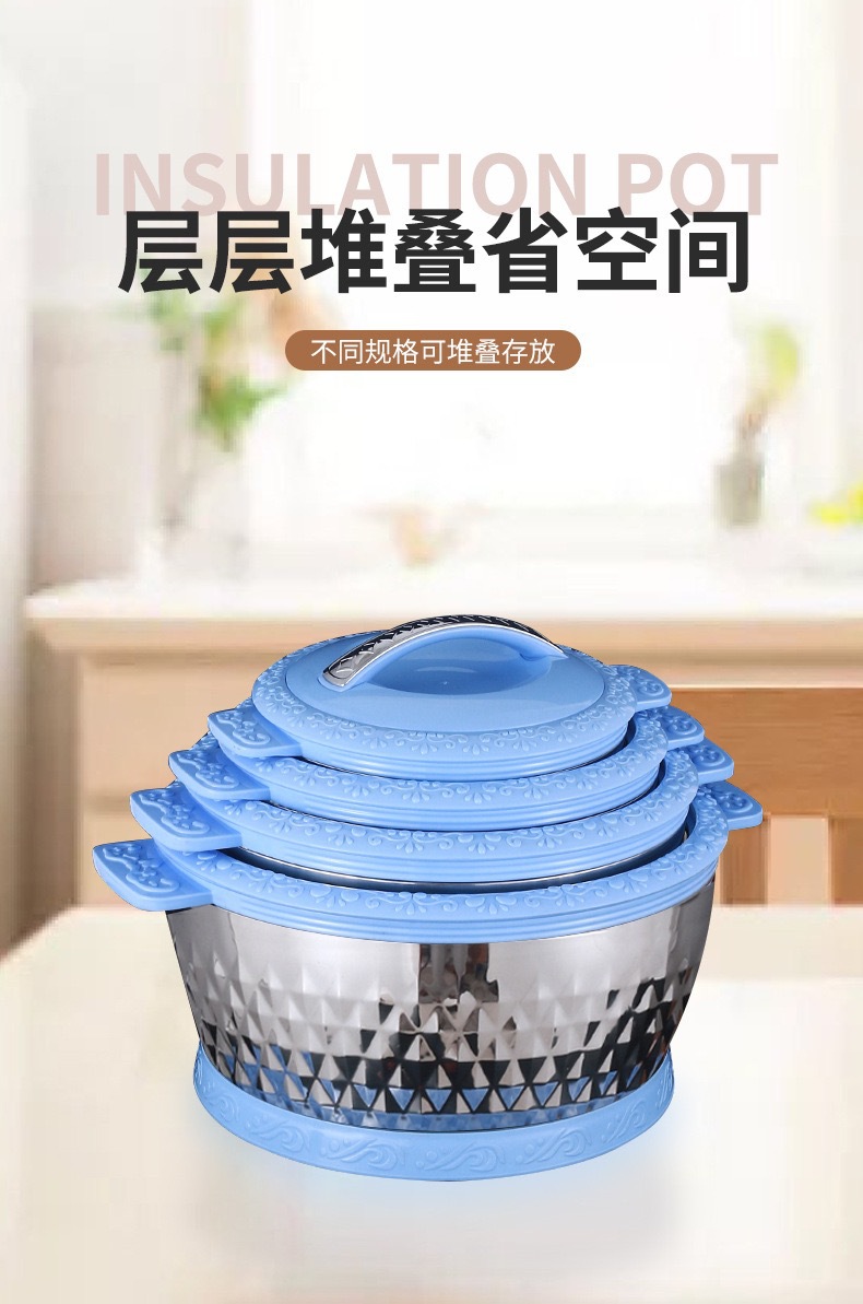 外贸不锈钢双层保温锅三件套大容量保鲜家用套锅保温锅保温饭桶详情8